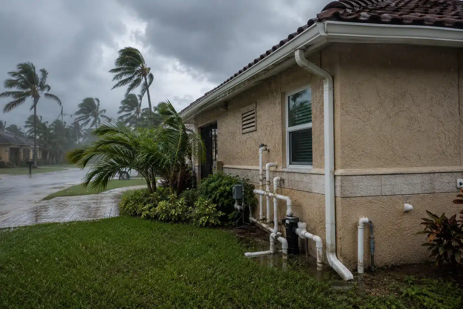 A residential home during hurricane season in Broward County.